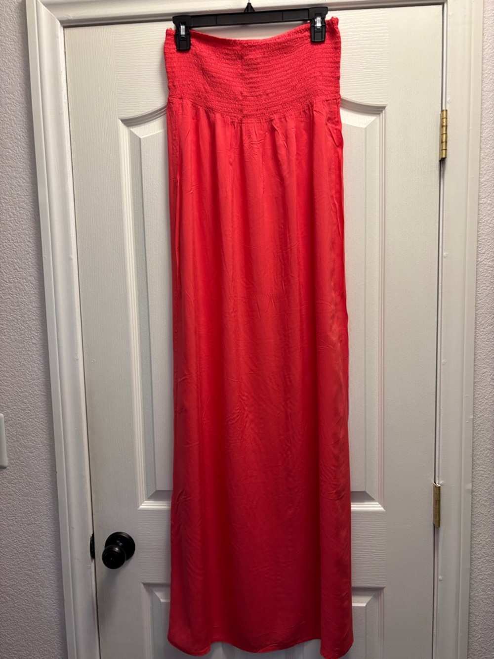 Women's Coral Strapless Dress